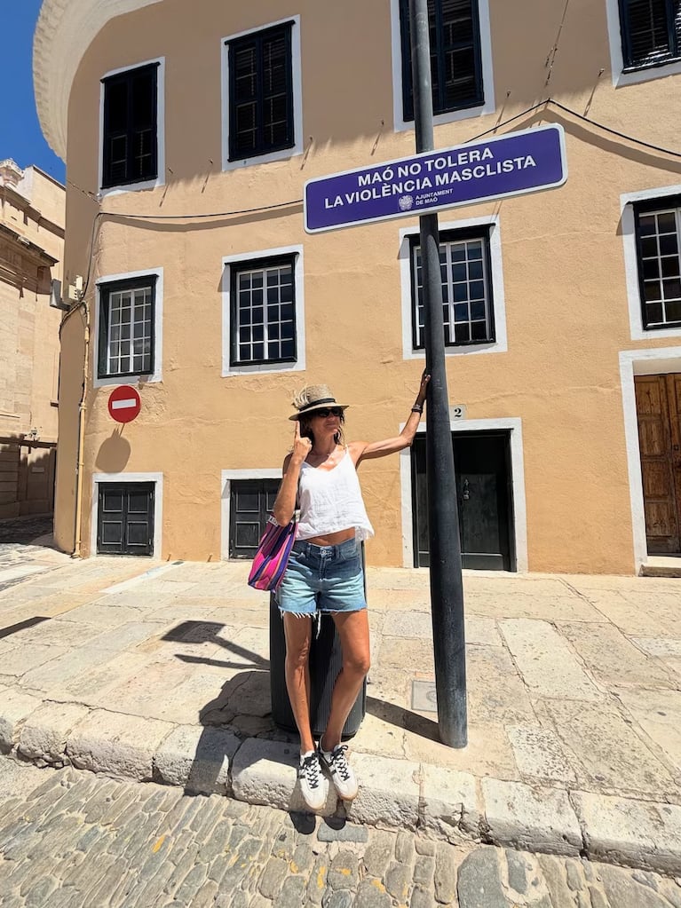 Florencia Raggi en Menorca, uno de los lugares que visitaron
(Instagram)