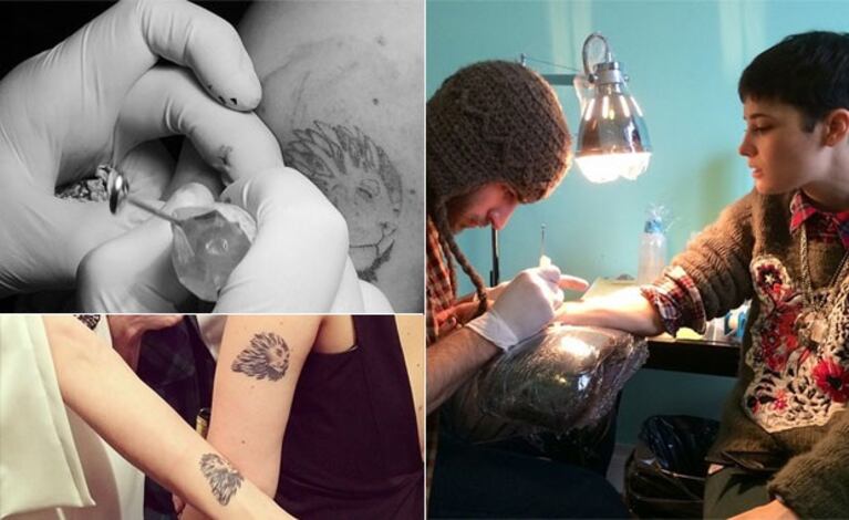 Florencia Torrente y Ana Bossi Brandt tatuandose (Foto: Instagram)