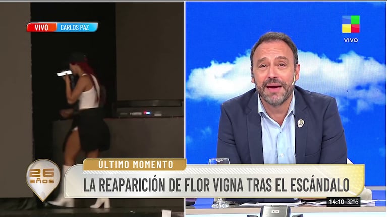 Florencia Vigna se escapó el lunes de Intrusos antes que la aborden para una entrevista.