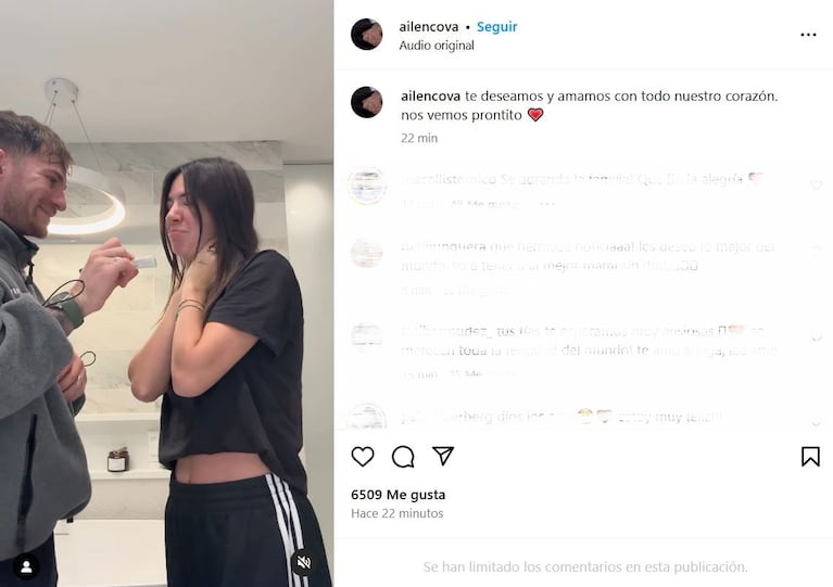 Foto: Captura de Instagram (@ailencova)