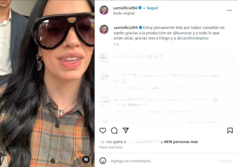 Foto: Captura de Instagram (@camioficial94)