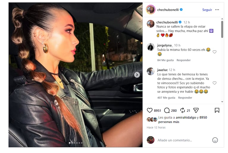Foto: captura de Instagram Chechu Bonelli