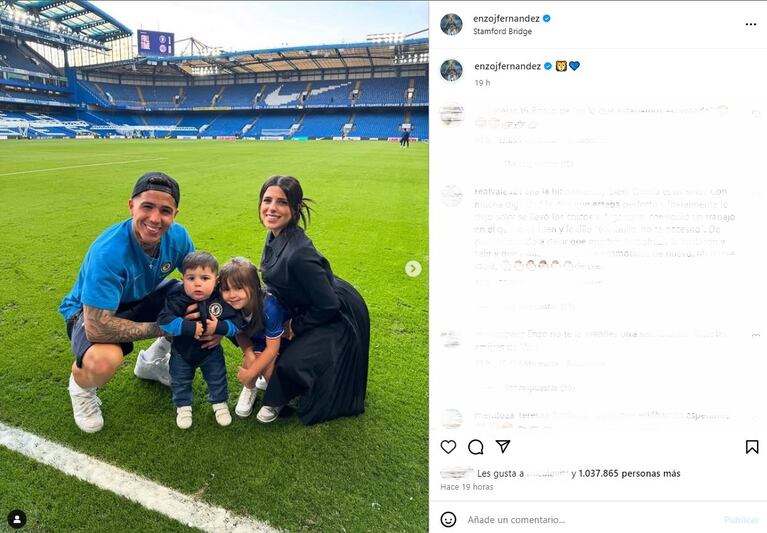 Foto: Captura de Instagram (@enzojfernandez)