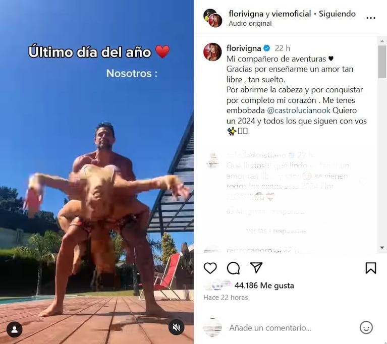 Foto: Captura de Instagram (@florivigna)