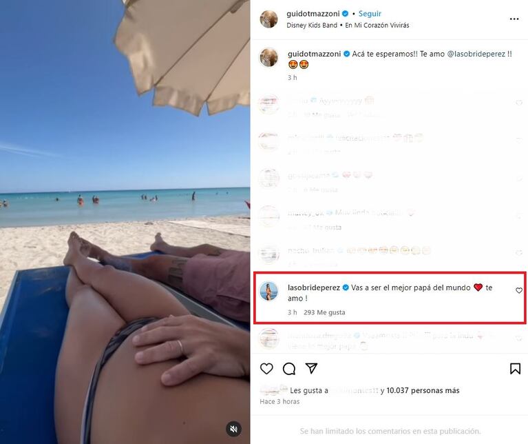 Foto: Captura de Instagram (@guidotmazzoni)