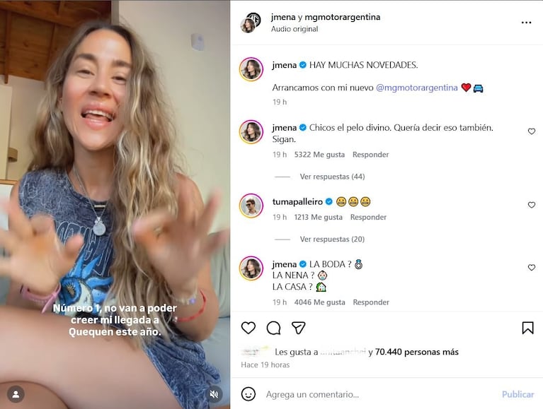 Foto: Captura de Instagram (@jmena)