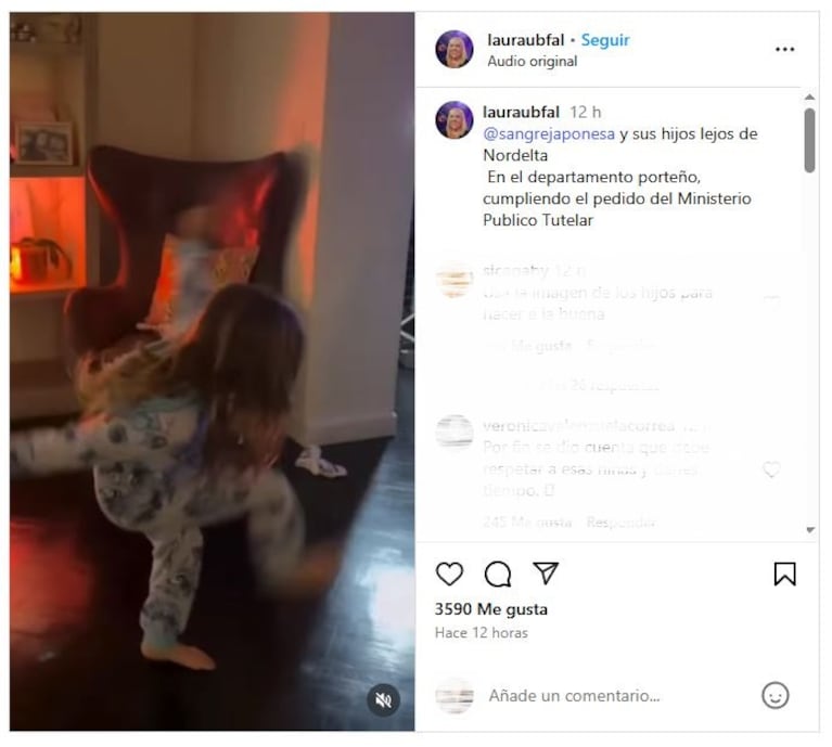 Foto: Captura de Instagram (@lauraubfal)