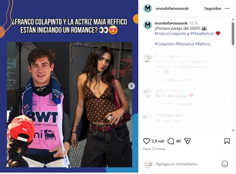 Foto: Captura de Instagram (@mundofamososok)