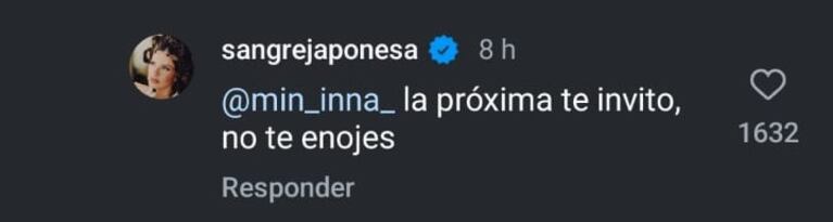 Foto: Captura de Instagram (@sangrejaponesa)