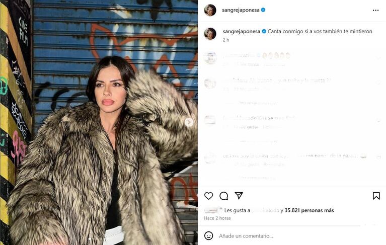 Foto: Captura de Instagram (@sangrejaponesa)