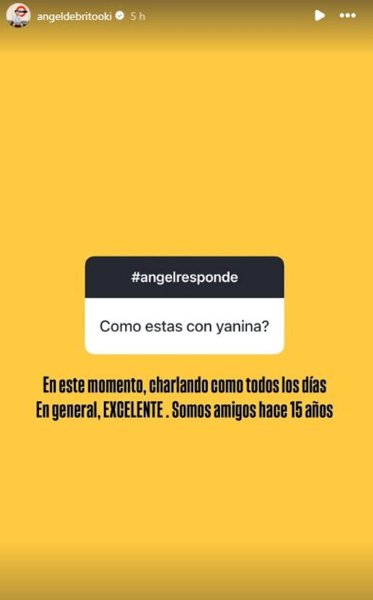 Foto: Captura de Instagram Stories (@angeldebritooki)