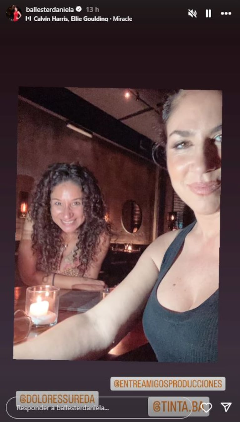 Foto: Captura de Instagram Stories (@ballesterdaniela)