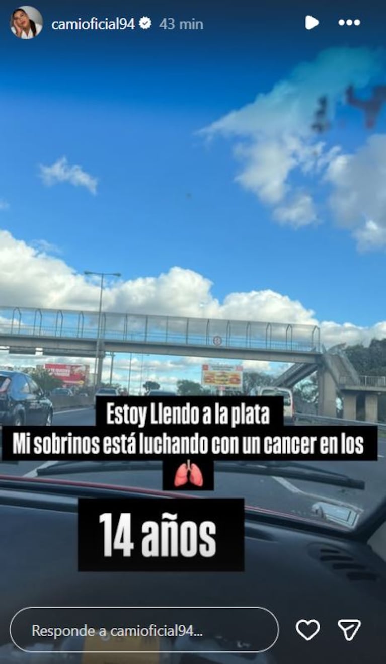 Foto: Captura de Instagram Stories (@camioficial94)