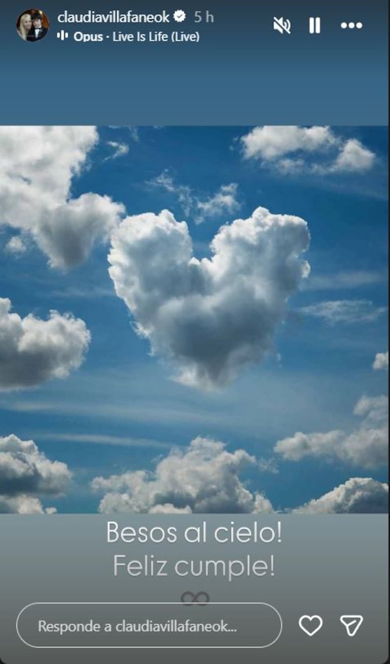 Foto: Captura de Instagram Stories (@claudiavillafaneok)