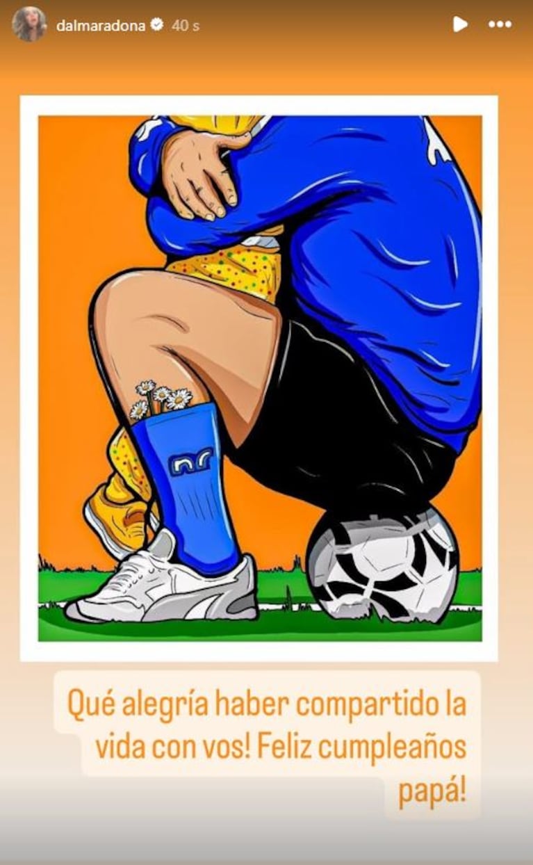 Foto: Captura de Instagram Stories (@dalmaradona)