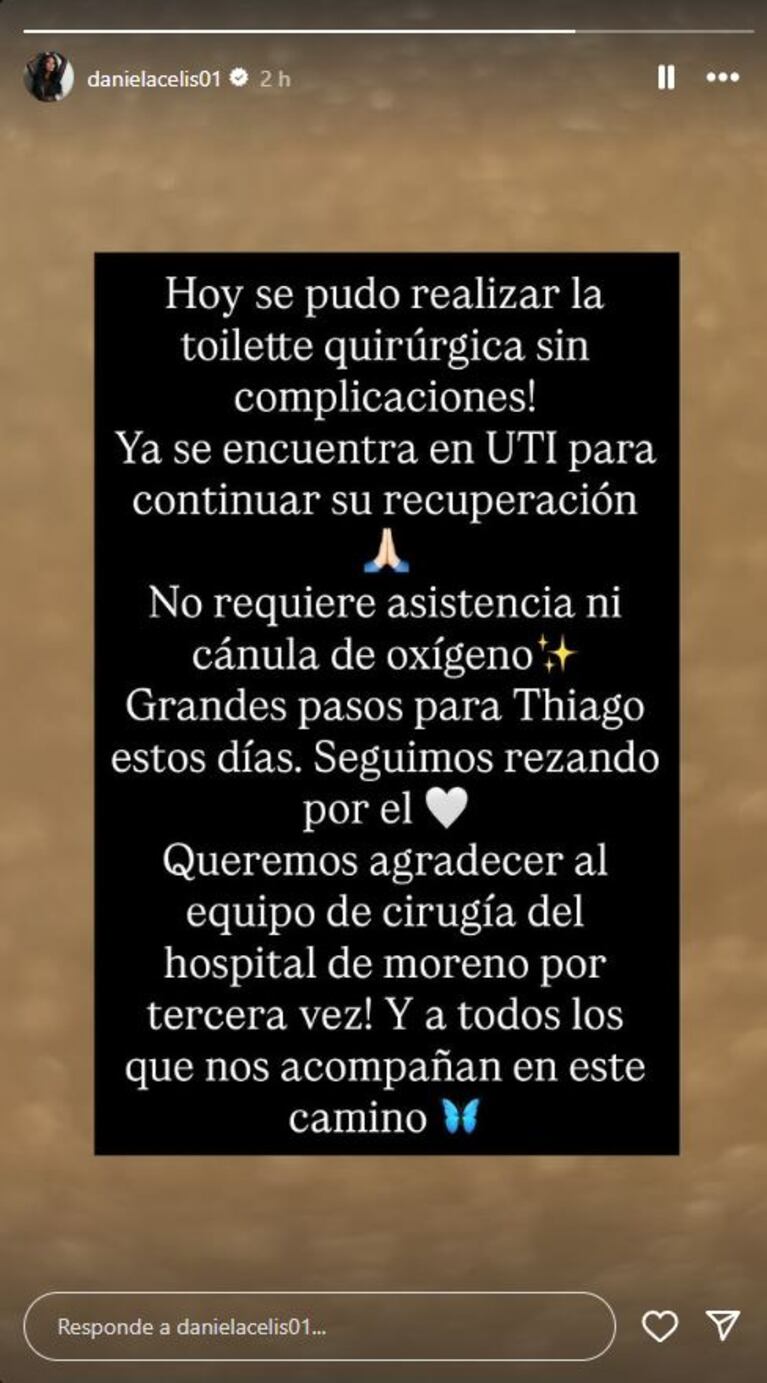 Foto: Captura de Instagram Stories (@danielacelis01)