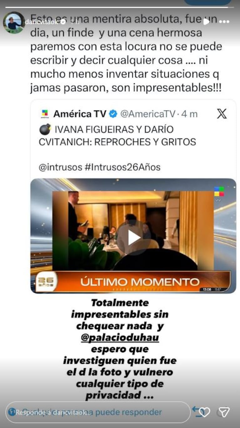 Foto: Captura de Instagram Stories (@daricvitaok)