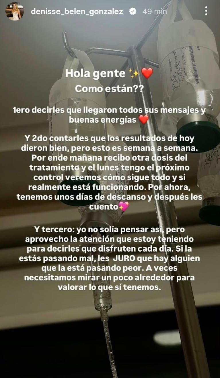 Foto: Captura de Instagram Stories (@denisse_belen_gonzalez)