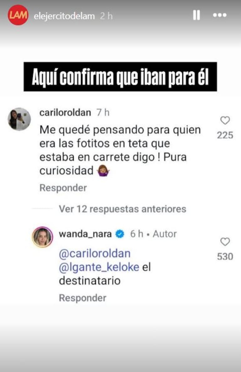 Foto: Captura de Instagram Stories (@elejercitodelam)
