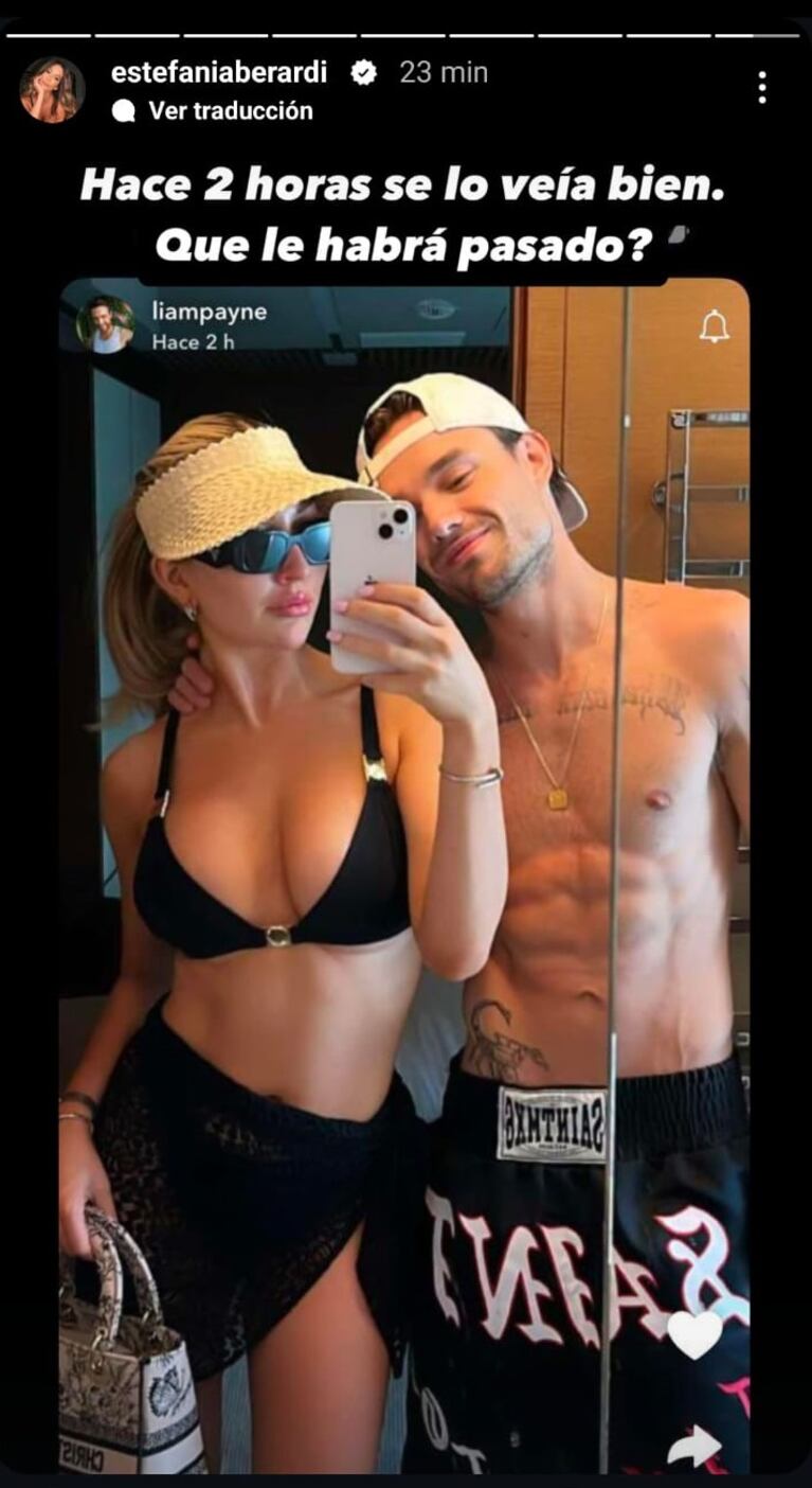 Foto: Captura de Instagram Stories (@estefaniaberardi)