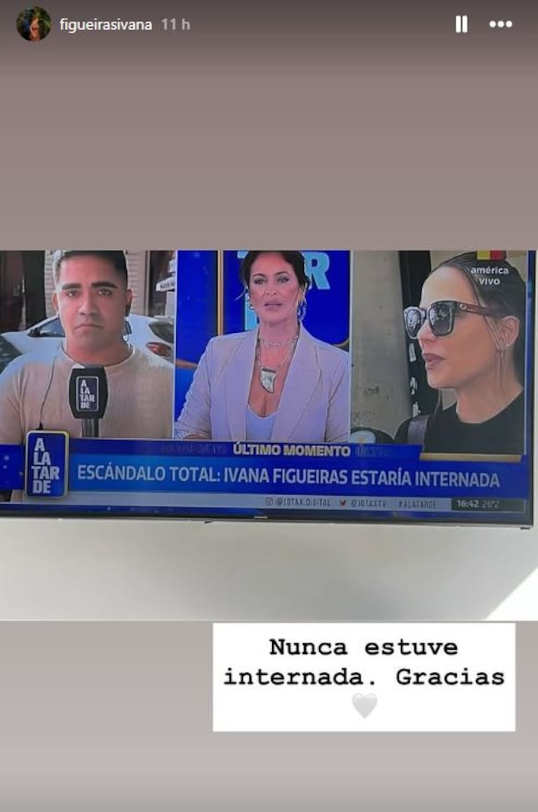 Foto: Captura de Instagram Stories (@figueirasivana)