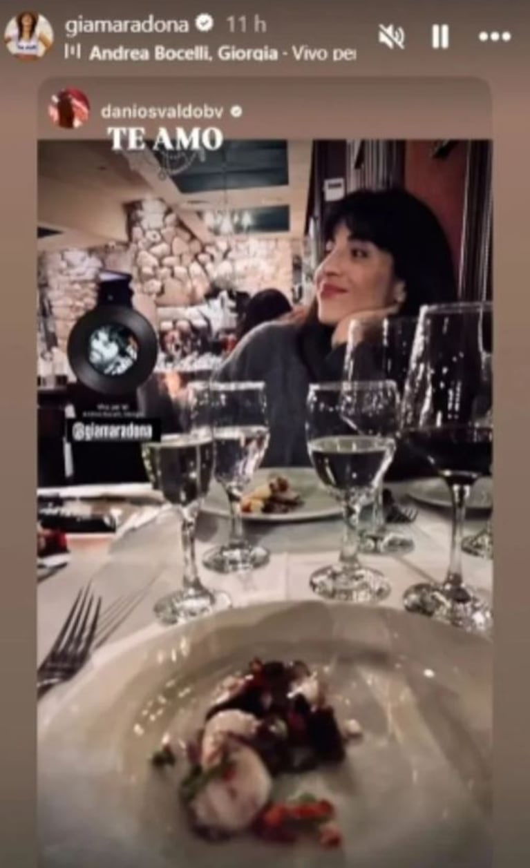 Foto: Captura de Instagram Stories (@giamaradona)