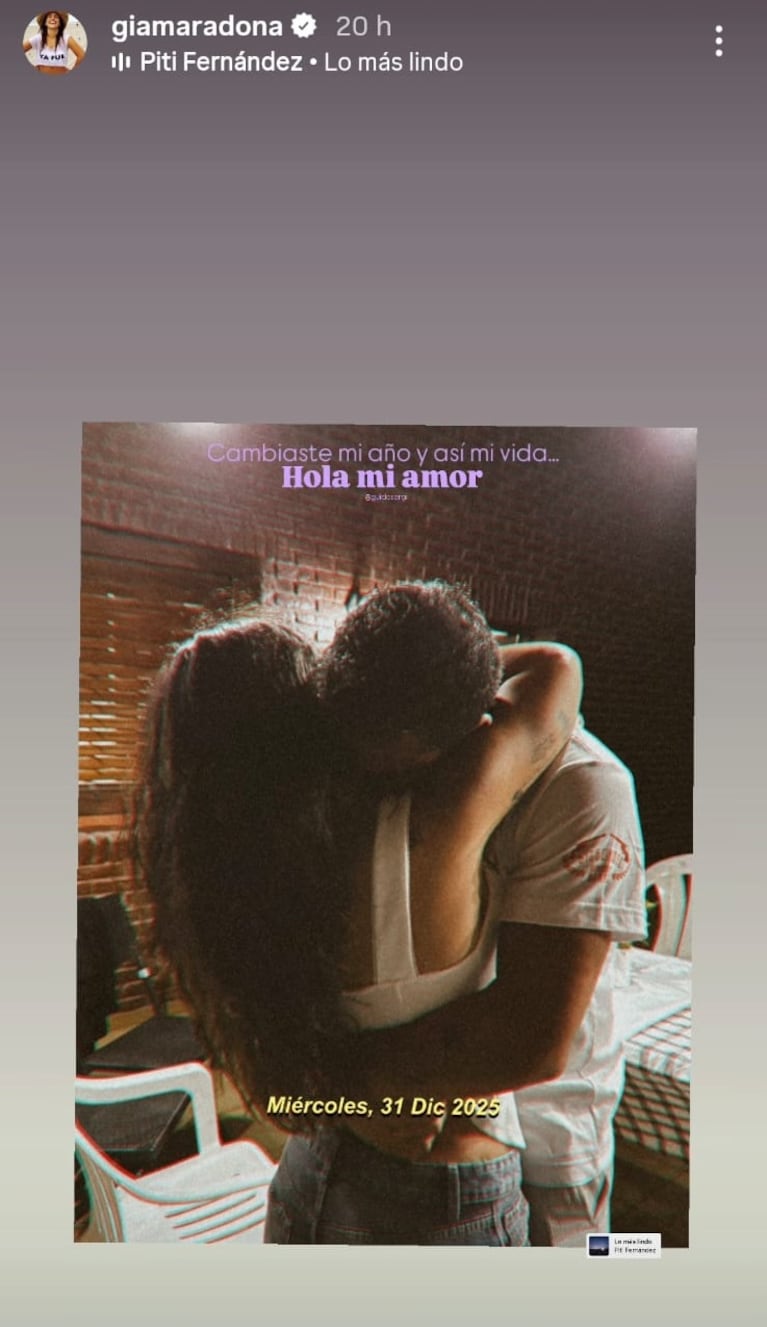Foto: Captura de Instagram Stories (@giamaradona)