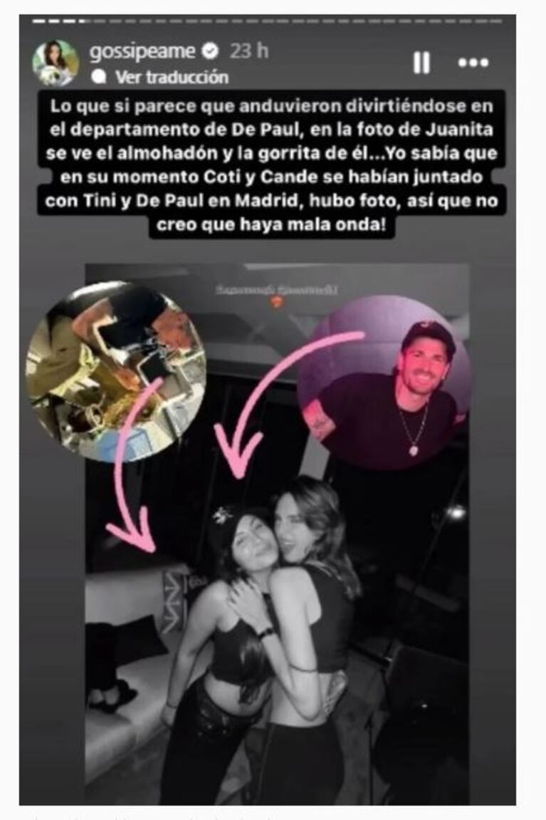 Foto: Captura de Instagram Stories (@gossipeame)