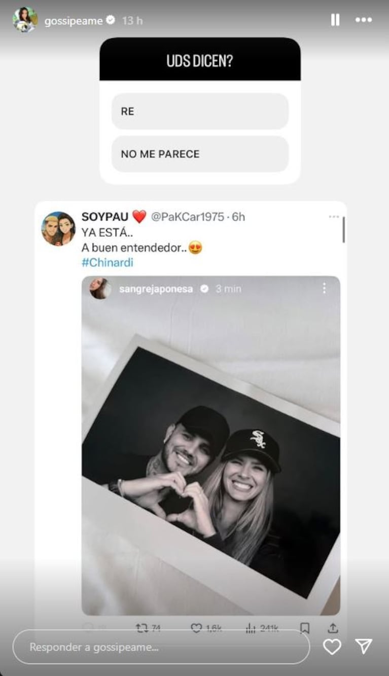 Foto: Captura de Instagram Stories (@gossipeame)