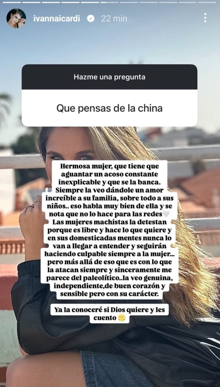 Foto: Captura de Instagram Stories (@ivannaicardi)