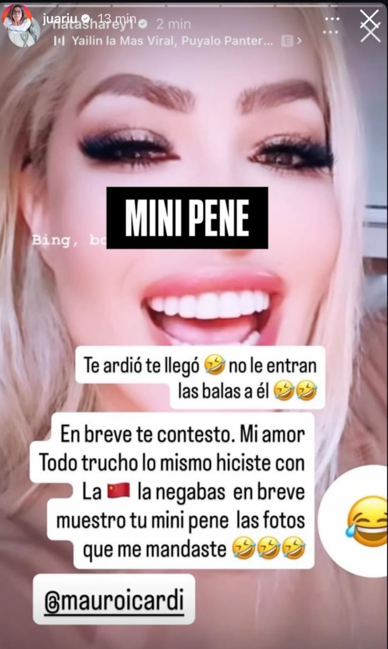 Foto: Captura de Instagram Stories (@juariu)