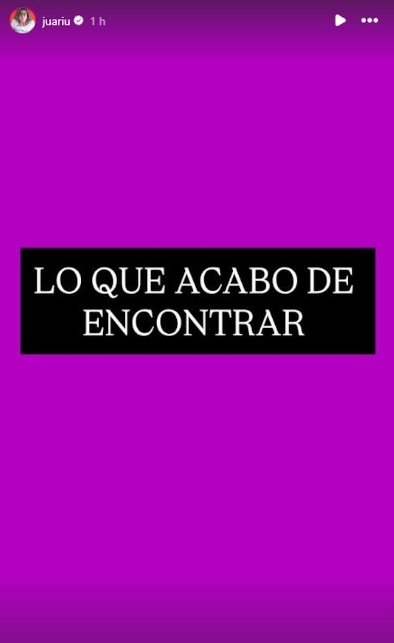 Foto: Captura de Instagram Stories (@juariu)