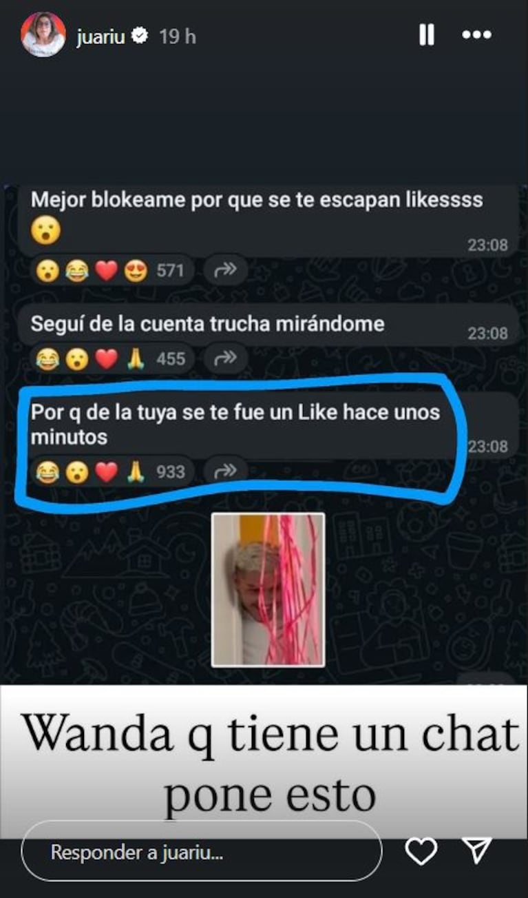 Foto: Captura de Instagram Stories (@juariu)
