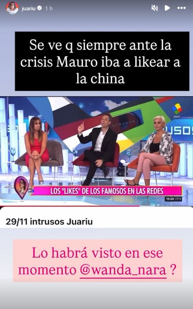 Foto: Captura de Instagram Stories (@juariu)