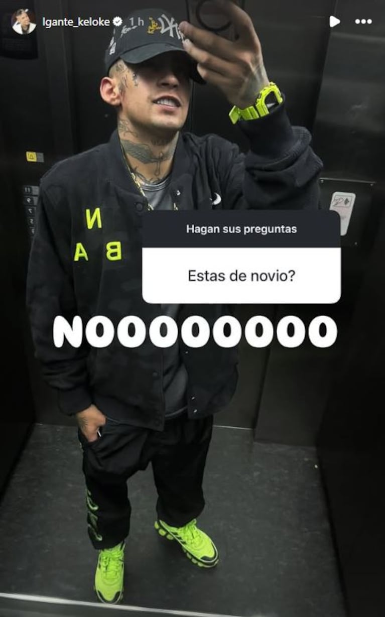 Foto: Captura de Instagram Stories (@lgante_keloke)