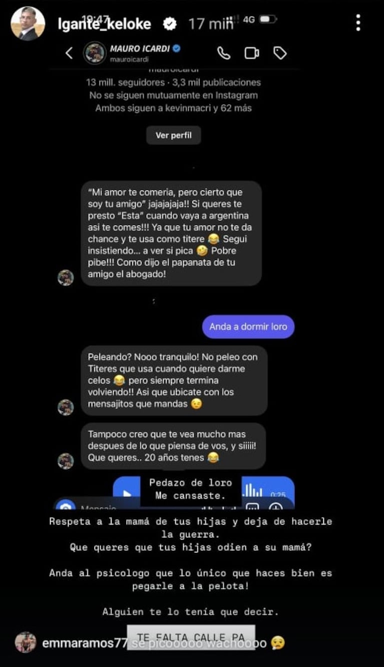 Foto: Captura de Instagram Stories (@lgante_keloke)