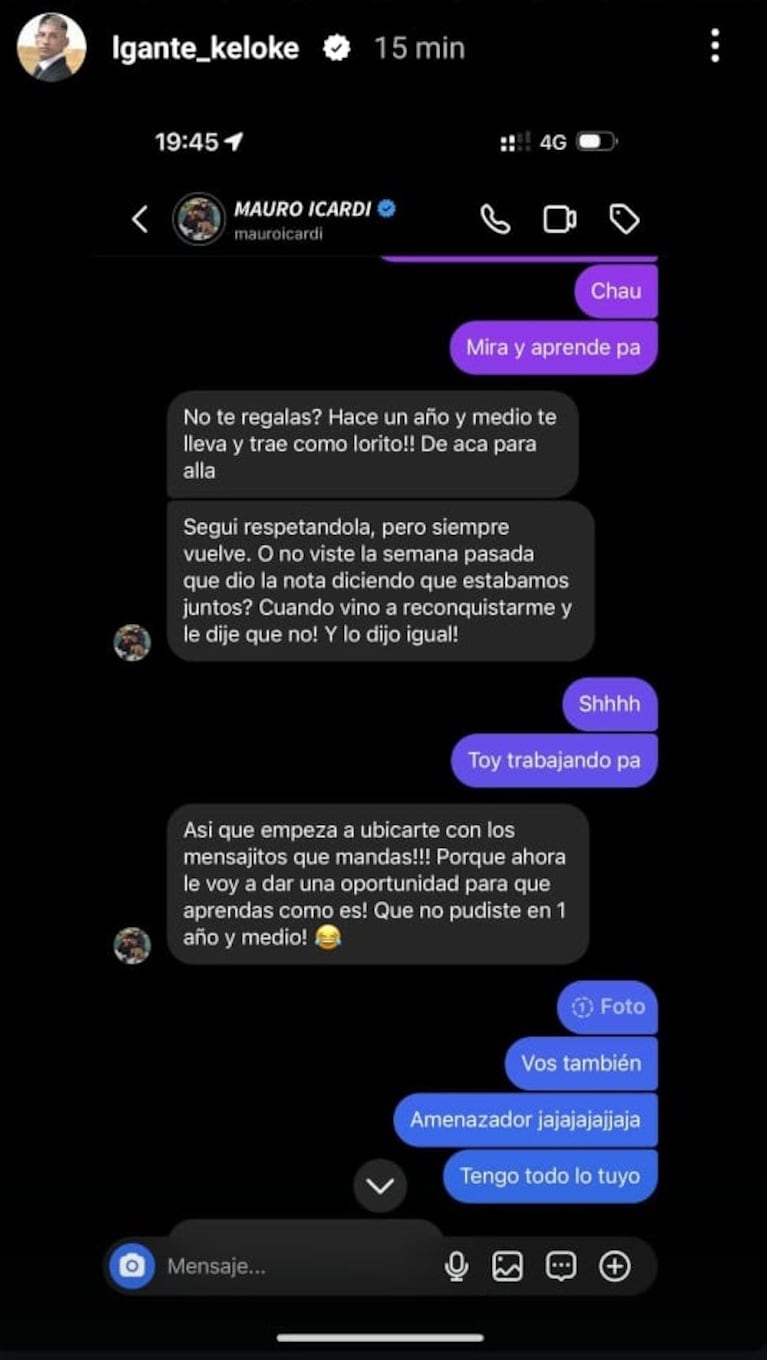 Foto: Captura de Instagram Stories (@lgante_keloke)