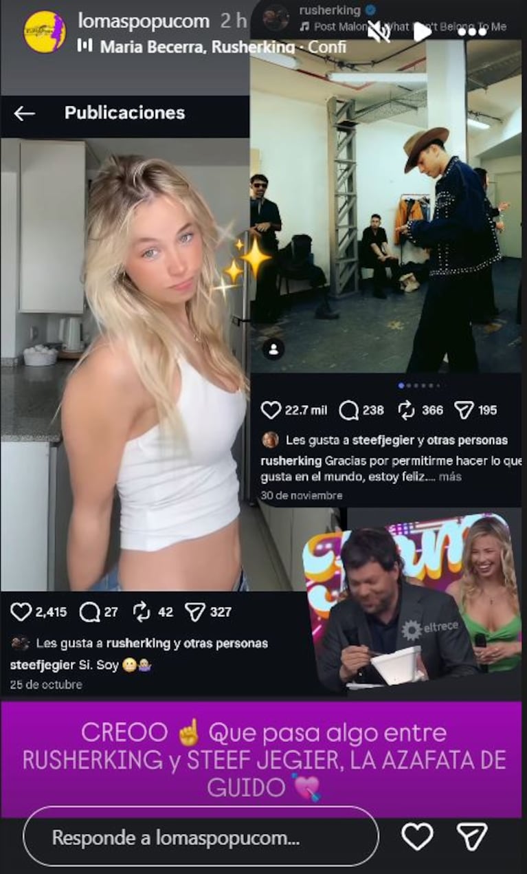 Foto: Captura de Instagram Stories (@lomaspopucom)