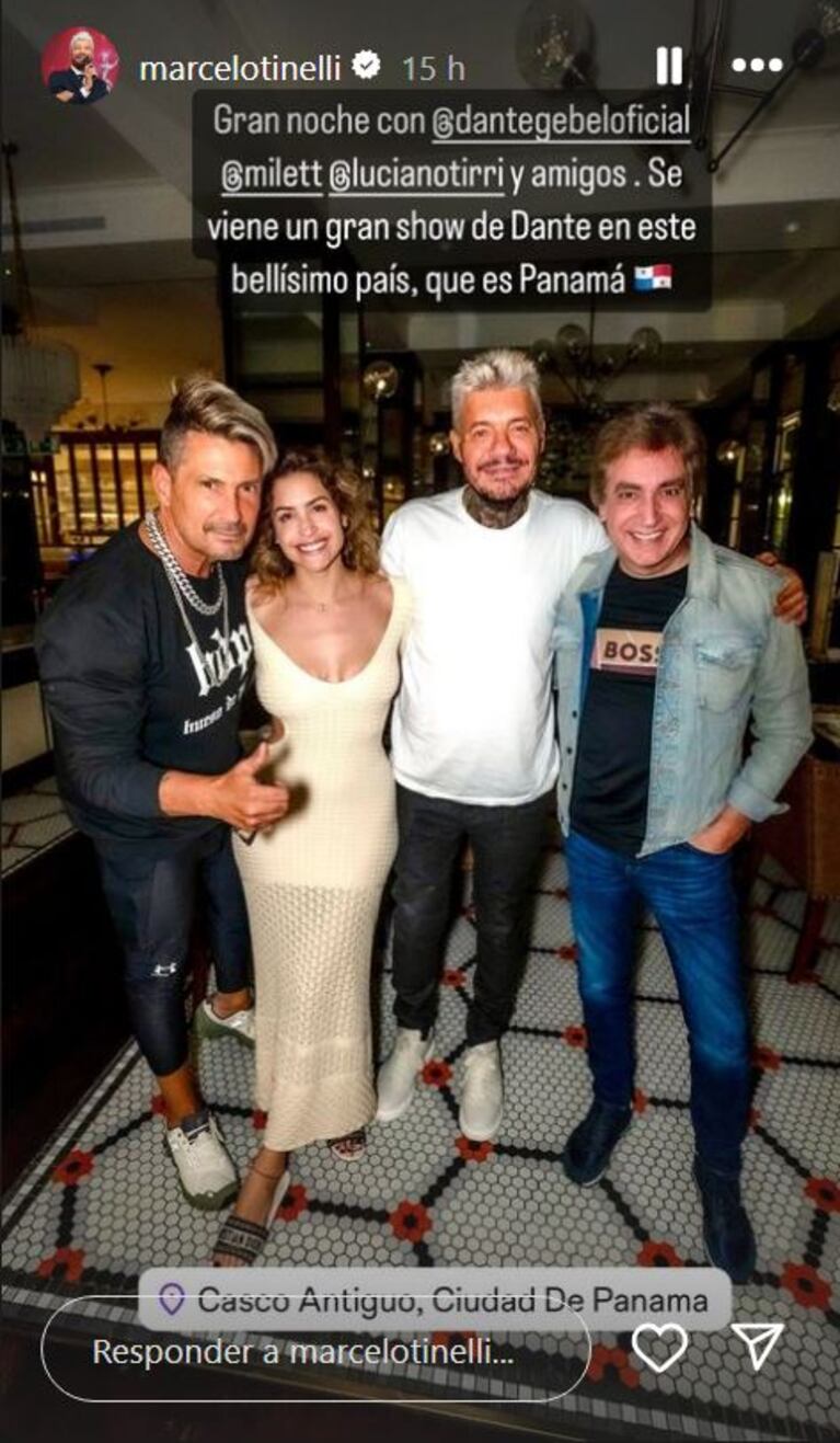 Foto: Captura de Instagram Stories (@marcelotinelli)