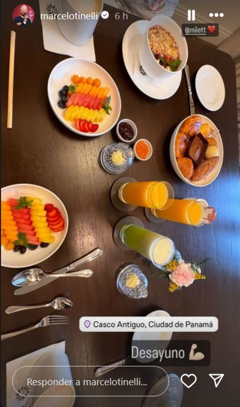 Foto: Captura de Instagram Stories (@marcelotinelli)