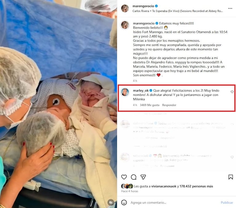 Foto: Captura de Instagram Stories (@marley_ok)