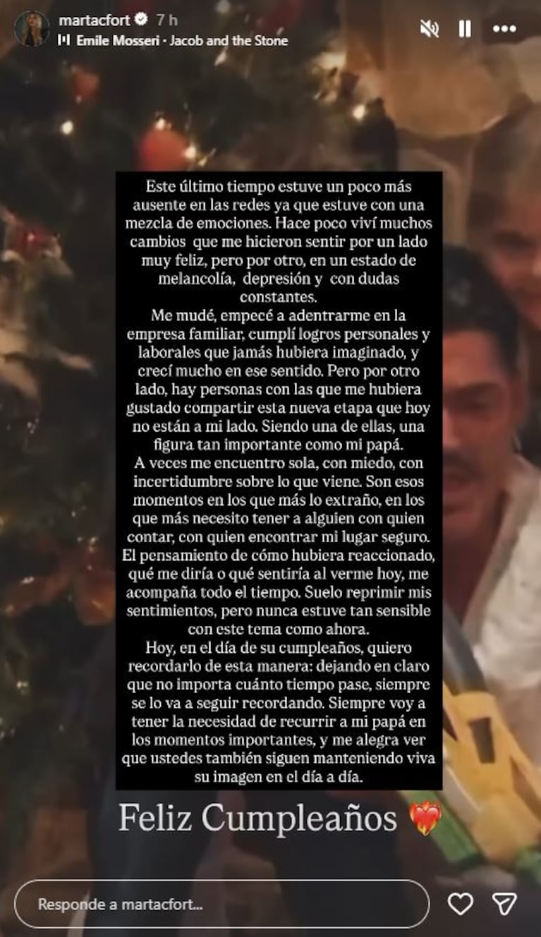 Foto: Captura de Instagram Stories  (@martacfort)