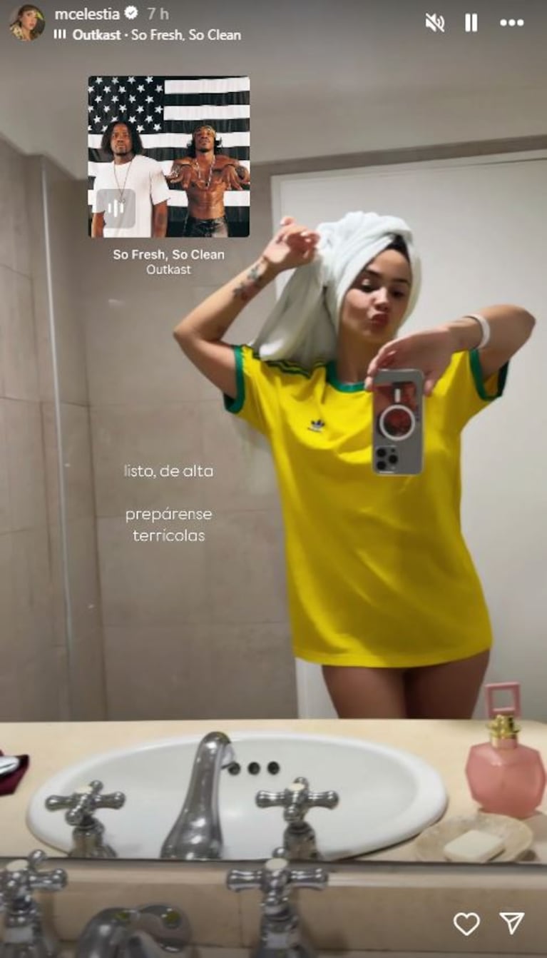 Foto: Captura de Instagram Stories (@mcelestia)
