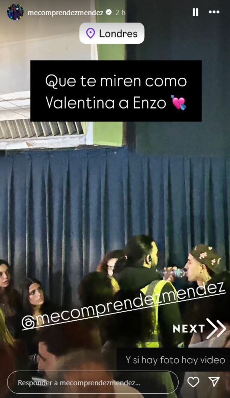 Foto: Captura de Instagram Stories (@mecomprendezmendez)