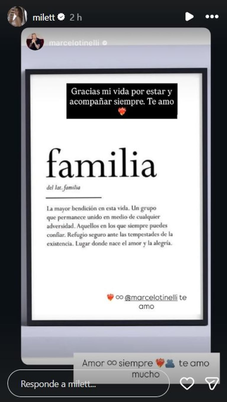 Foto: Captura de Instagram Stories (@milett)
