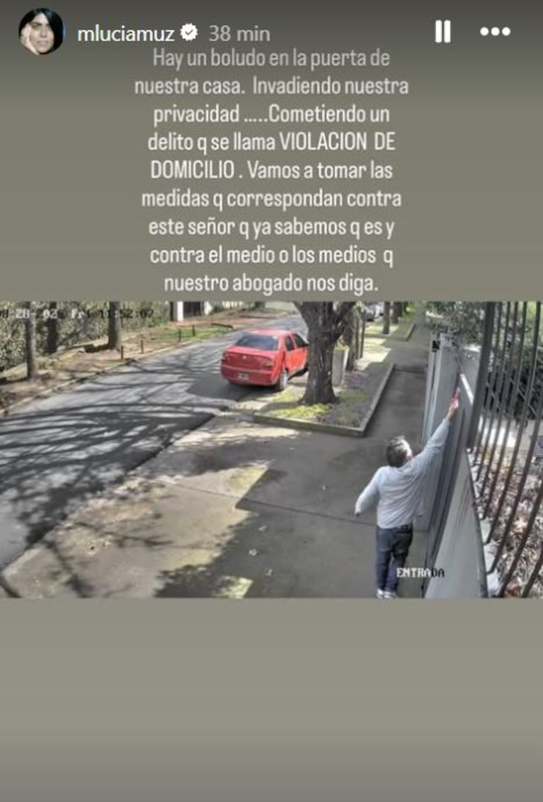 Foto: Captura de Instagram Stories (@mluciamuz)