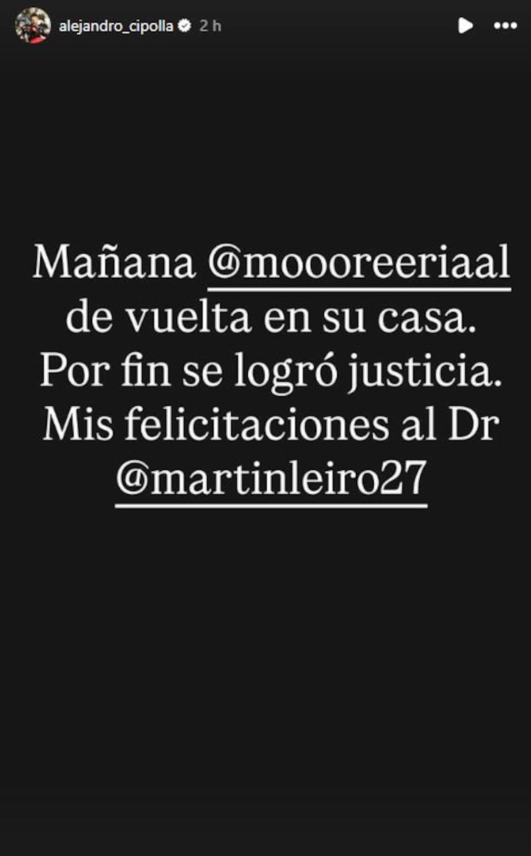 Foto: Captura de Instagram Stories (@moooreeriaal)