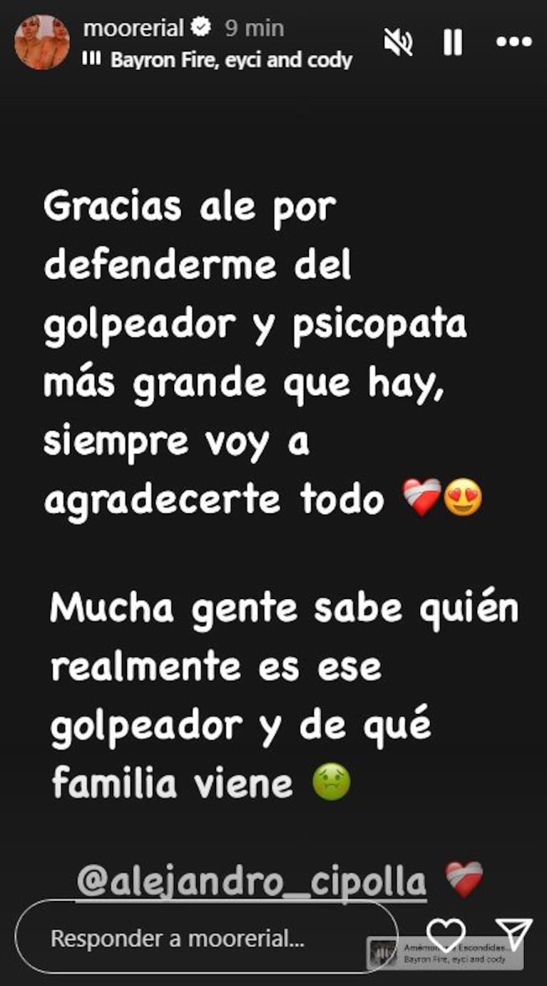 Foto: Captura de Instagram Stories (@moorerial)