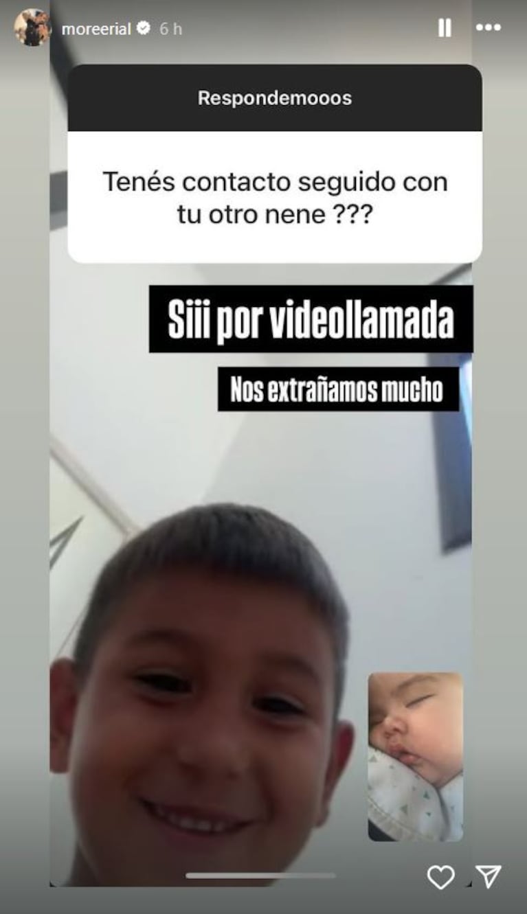 Foto: Captura de Instagram Stories (@moreerial)