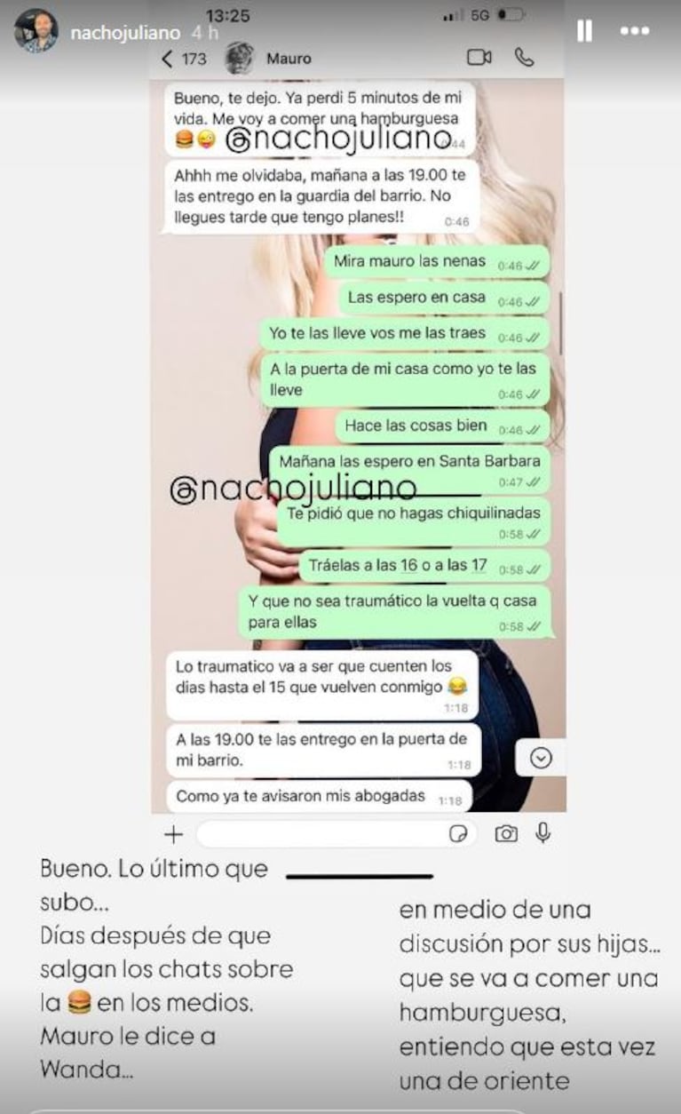 Foto: Captura de Instagram Stories (@nachojuliano)